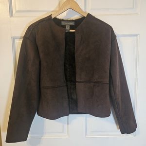 Banana Republic size small brown faux suede jacket.
